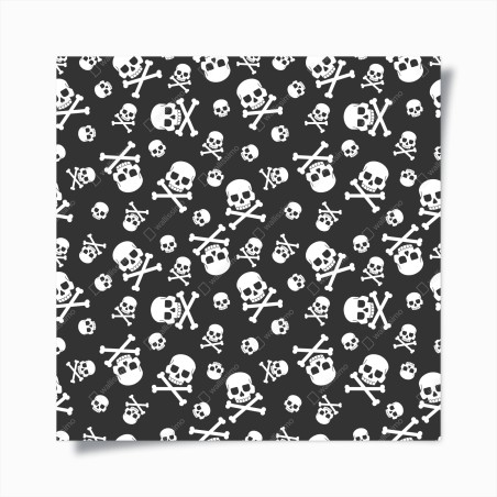 Poster weißes totenkopf muster auf grauem hintergrund – Wallnifity®