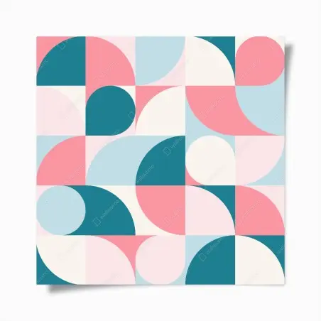 Poster pastell geometrische mosaik – Wallnifity®