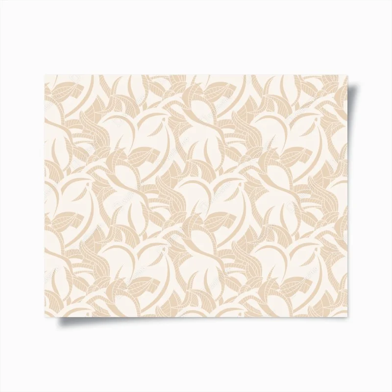Poster beiges blattmuster im botanischen stil – Wallnifity® Poster beiges blattmuster im botanischen stil – Wallnifity®