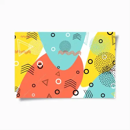 Poster farbenfrohes geometrisches muster – Wallnifity®