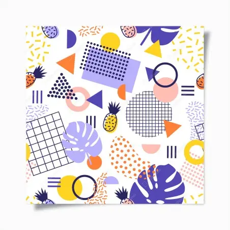 Poster verspieltes tropisches geometrisches muster – Wallnifity®