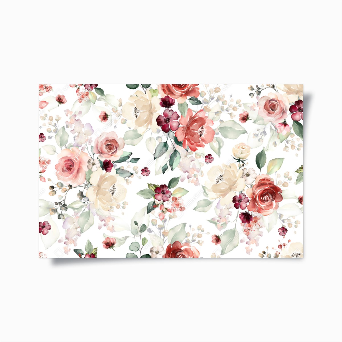 Poster zartes aquarell rosenmuster – Wallnifity®