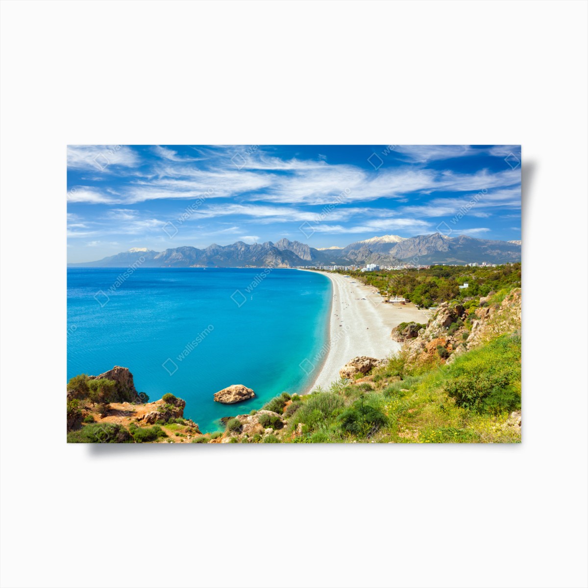 Poster ruhiger strand von Konyaalti, Antalya – Wallnifity®