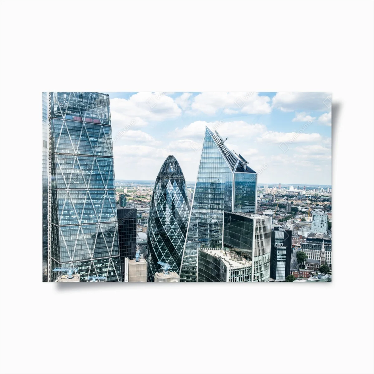 Poster moderne London skyline mit gläsernen wolkenkratzern – Wallnifity® Poster moderne London skyline mit gläsernen wolkenkratzern – Wallnifity®