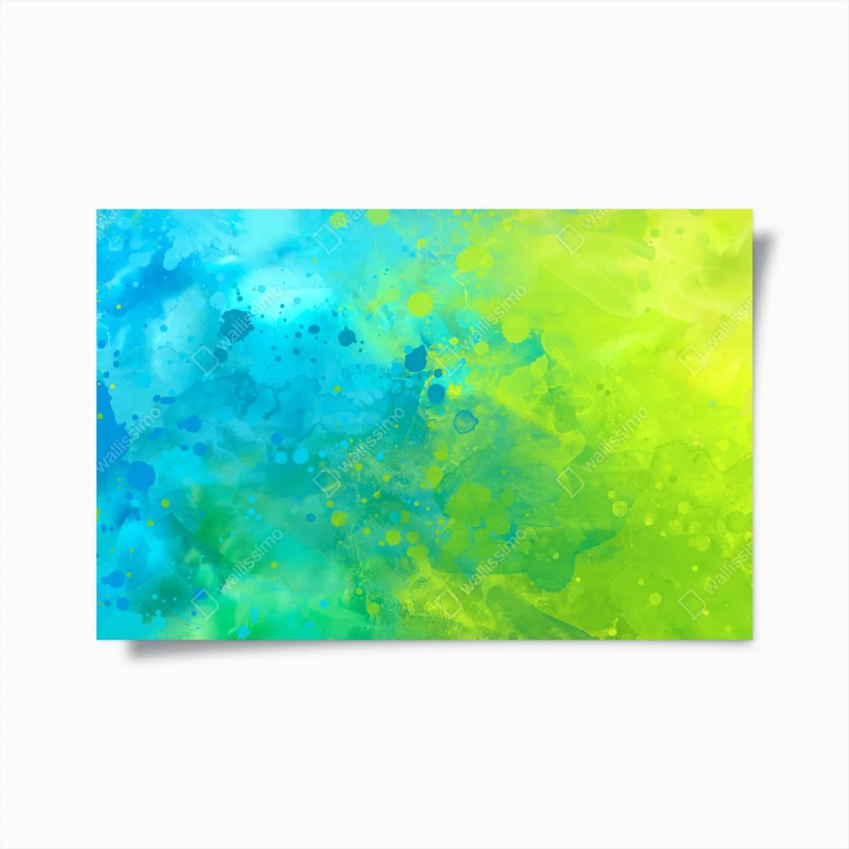 Poster lebhafte türkis und limetten aquarellspritzer – Wallnifity® Poster lebhafte türkis und limetten aquarellspritzer – Wallnifity®