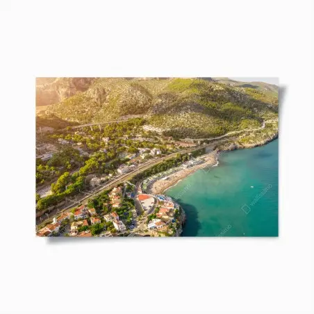 Poster türkise küstenlandschaft aus der vogelperspektive – Wallnifity®