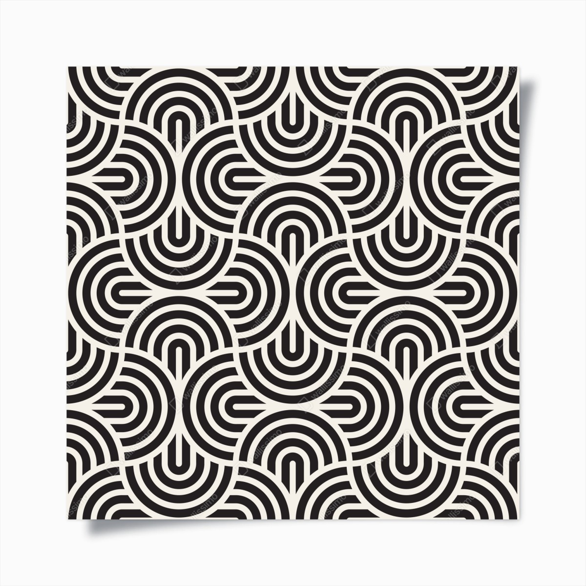 Poster schwarz-weiß geometrisches muster – Wallnifity®