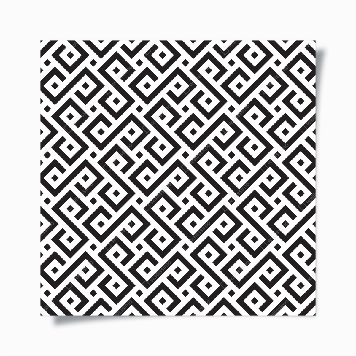 Poster zeitloses schwarz-weiß geometrisches muster – Wallnifity®
