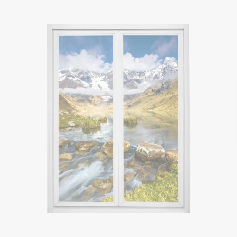 Fensteraufkleber majestätischer alpensee