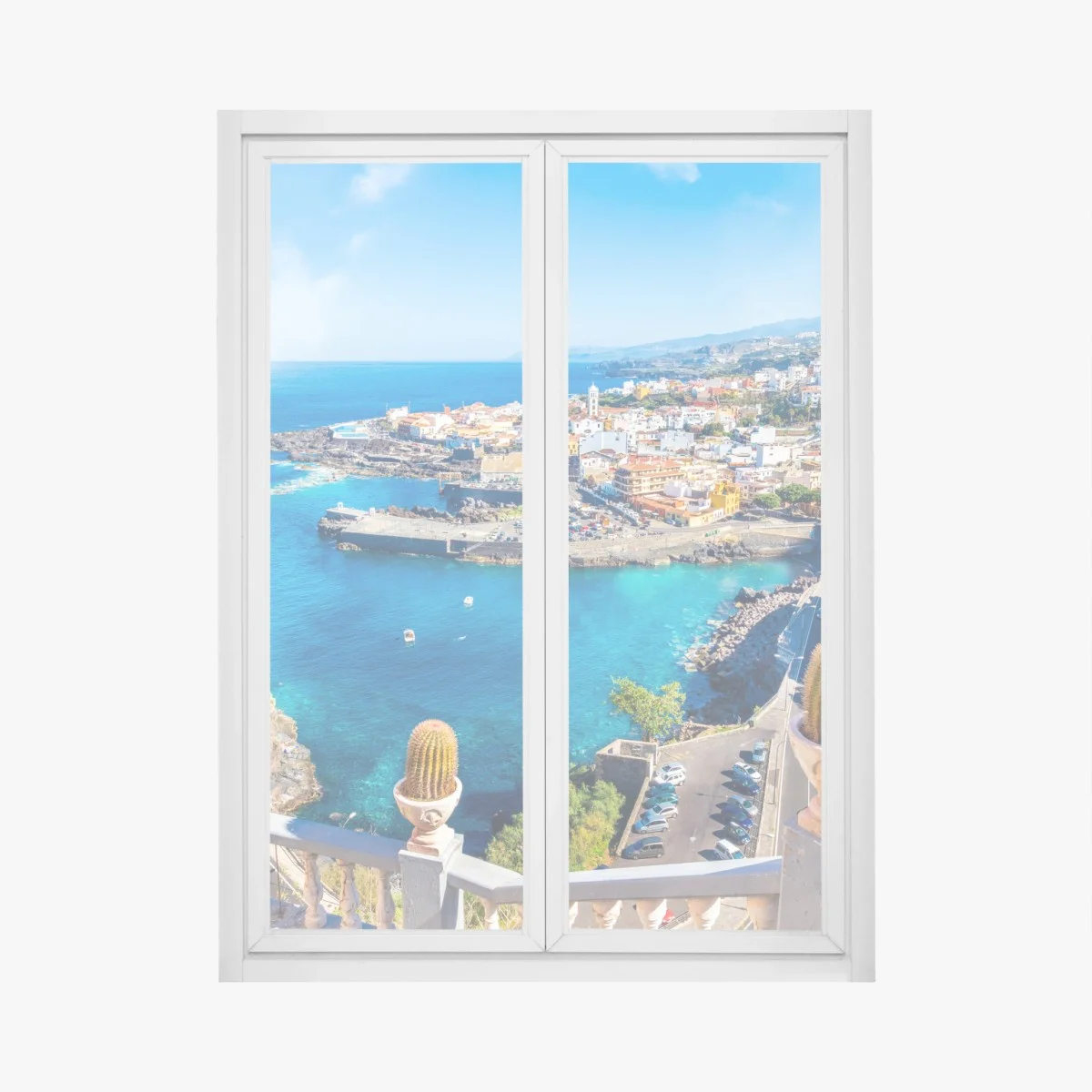 Fensteraufkleber Garachico küstenpanorama, Teneriffa – Wallnifity® Fensteraufkleber Garachico küstenpanorama, Teneriffa – Wallnifity®