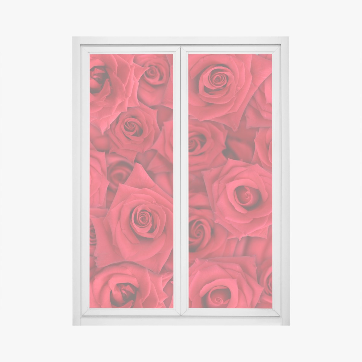 Fensteraufkleber leuchtende rote rosen collage – Wallnifity®