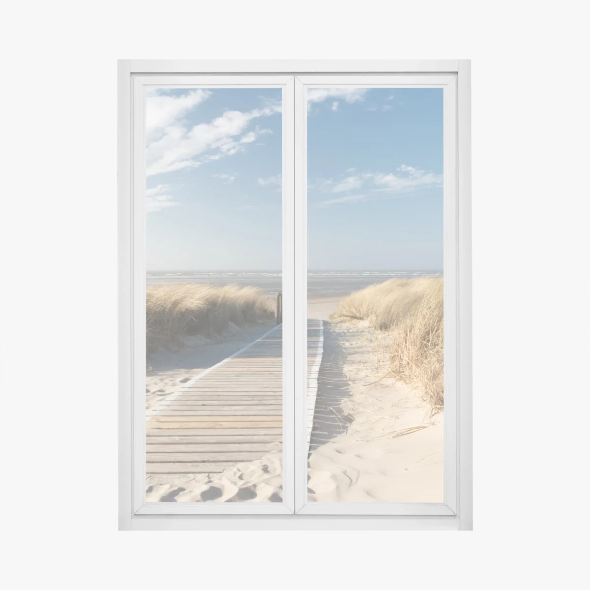 Fensteraufkleber holzsteg zum meer – Wallnifity® Fensteraufkleber holzsteg zum meer – Wallnifity®