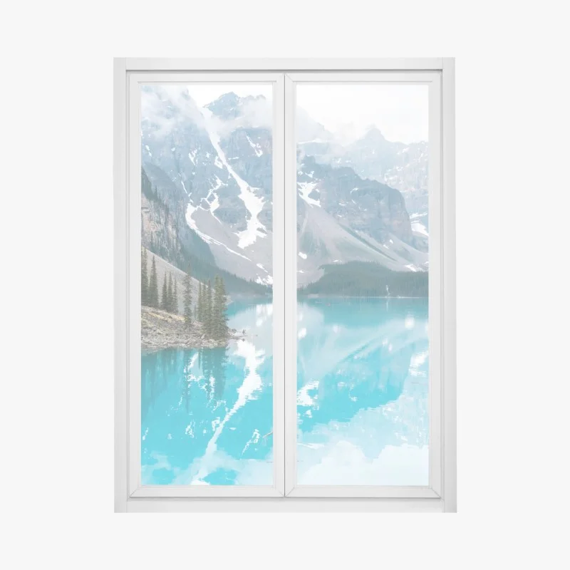 Fensteraufkleber türkissee moraine im Banff