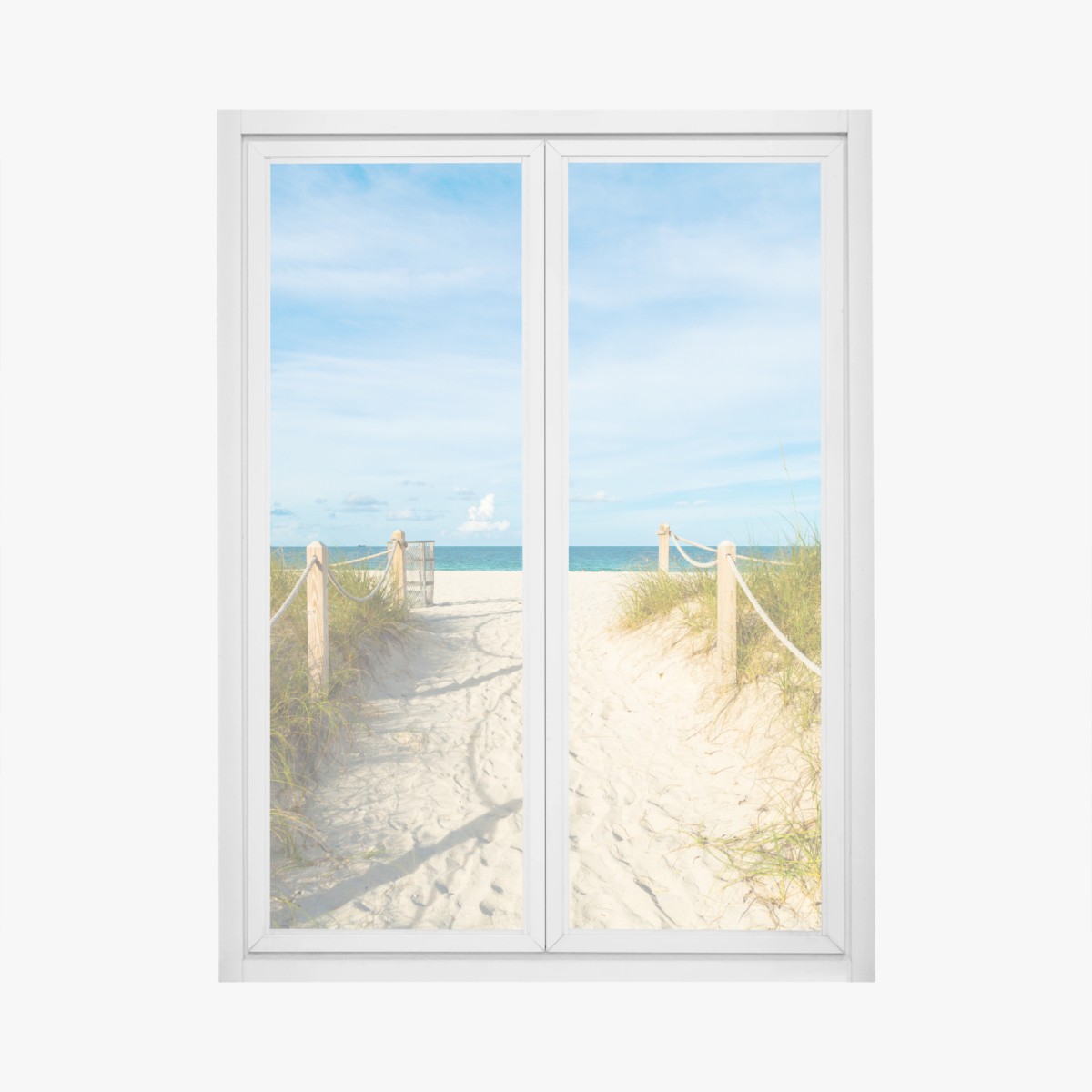Fensteraufkleber weg zum strand in Miami – Wallnifity®
