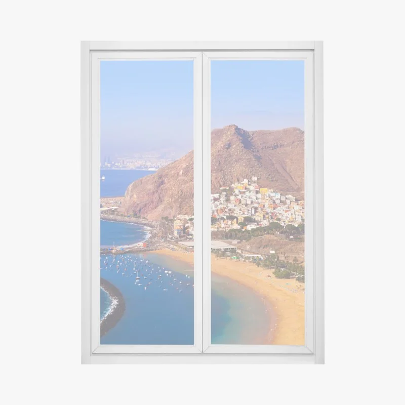 Fensteraufkleber strandmotiv Playa de Las Teresitas, Teneriffa