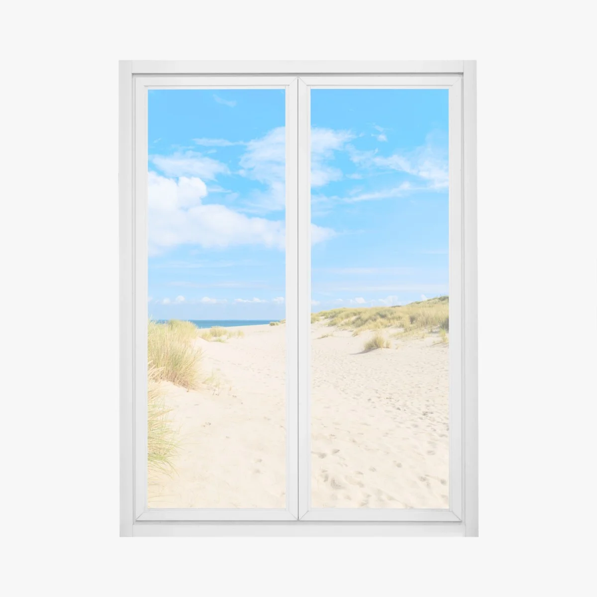 Fensteraufkleber ruhige dünen Sylt mit leuchtturm – Wallnifity® Fensteraufkleber ruhige dünen Sylt mit leuchtturm – Wallnifity®