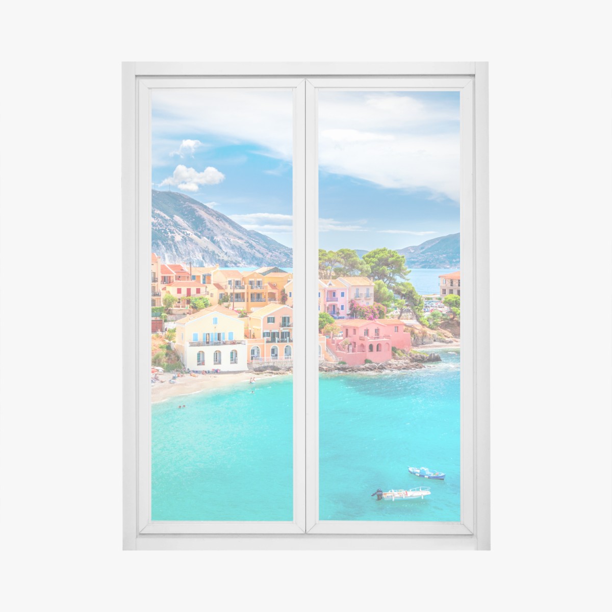 Fensteraufkleber Assos küstenblick, Kefalonia – Wallnifity®