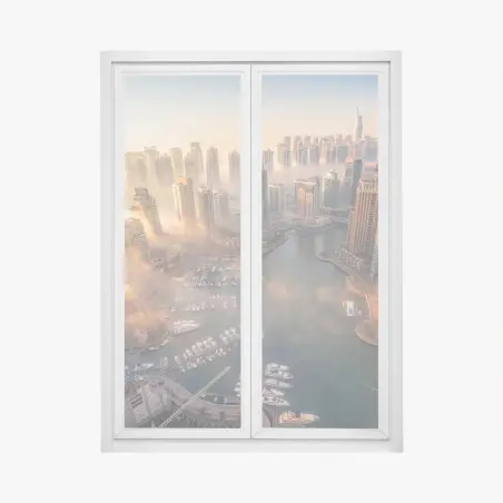 Fensteraufkleber Dubai marina sonnenuntergang – Wallnifity®