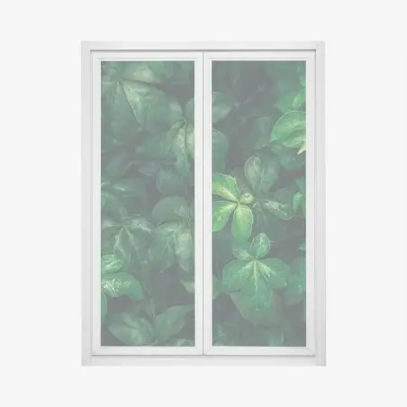 Fensteraufkleber üppiges tropisches grünes laub – Wallnifity®
