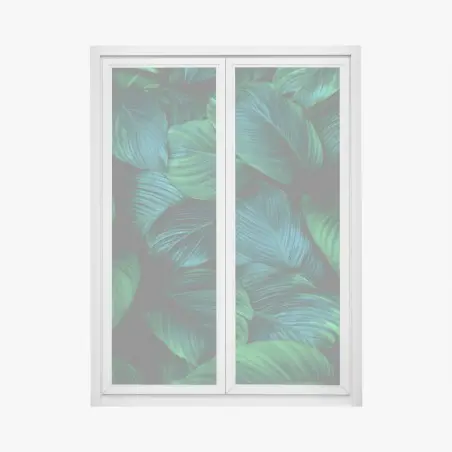 Fensteraufkleber üppige tropische blätter – Wallnifity®