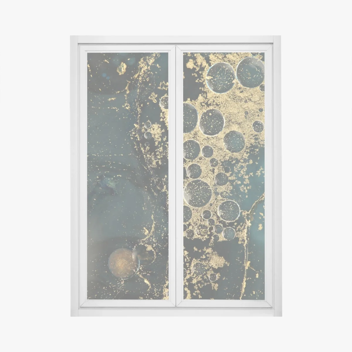 Fensteraufkleber türkis-gold abstrakte marmorierte textur – Wallnifity® Fensteraufkleber türkis-gold abstrakte marmorierte textur – Wallnifity®