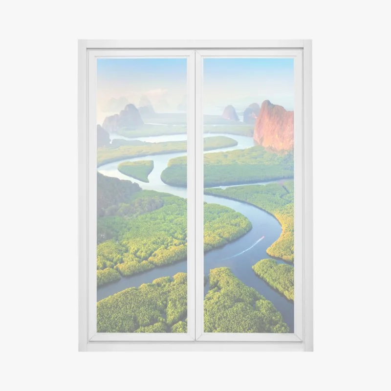Fensteraufkleber sonnenaufgang über der Phang Nga Bucht