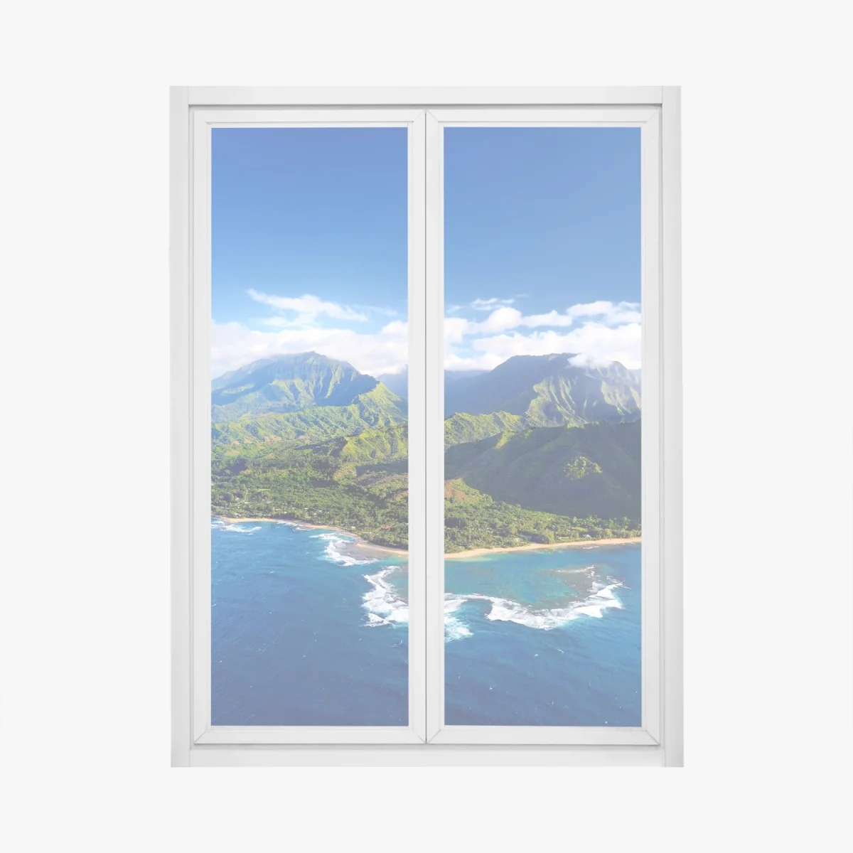 Fensteraufkleber panorama der tropischen küste aus der luft – Wallnifity® Fensteraufkleber panorama der tropischen küste aus der luft – Wallnifity®