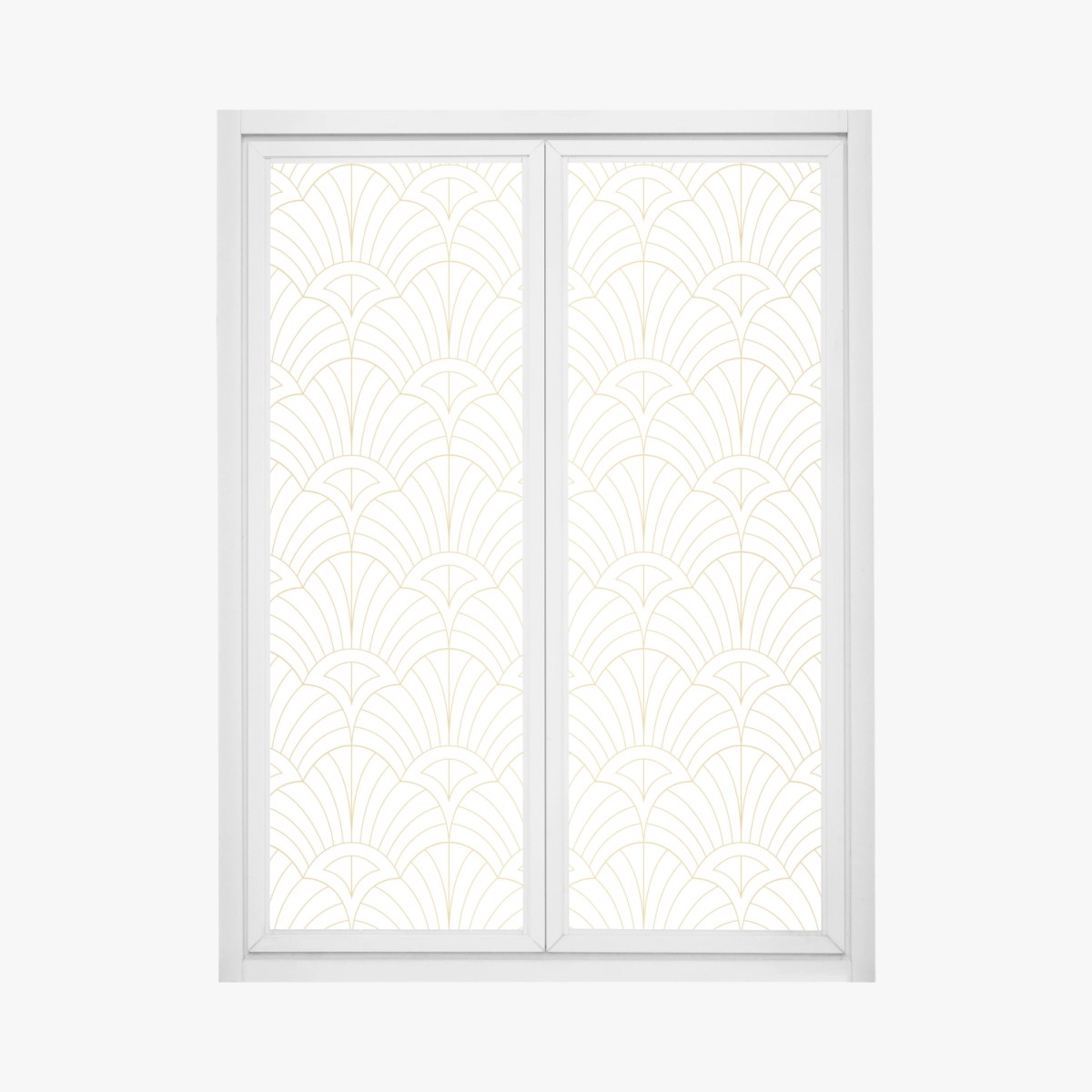 Fensteraufkleber goldenes art deco muster – Wallnifity®
