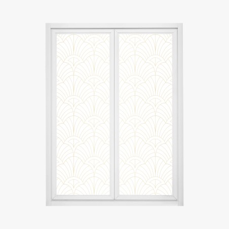 Fensteraufkleber goldenes art deco muster – Wallnifity®