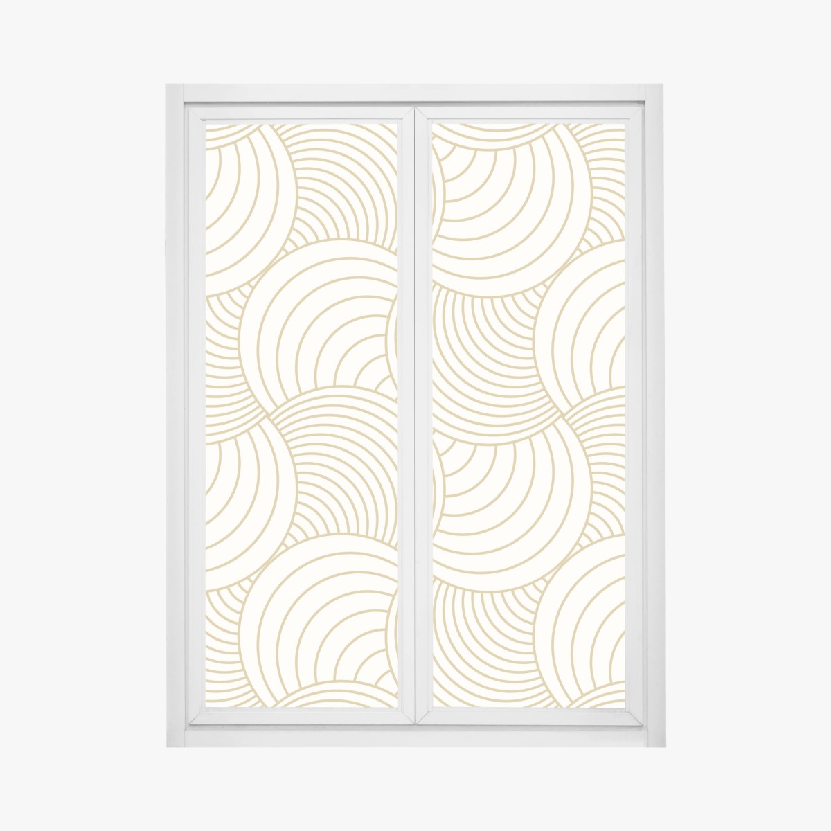 Fensteraufkleber goldenes art deco kreismuster – Wallnifity®