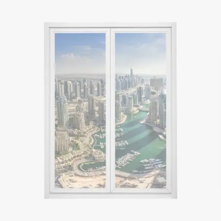 Fensteraufkleber Dubai Marina panorama skyline – Wallnifity®