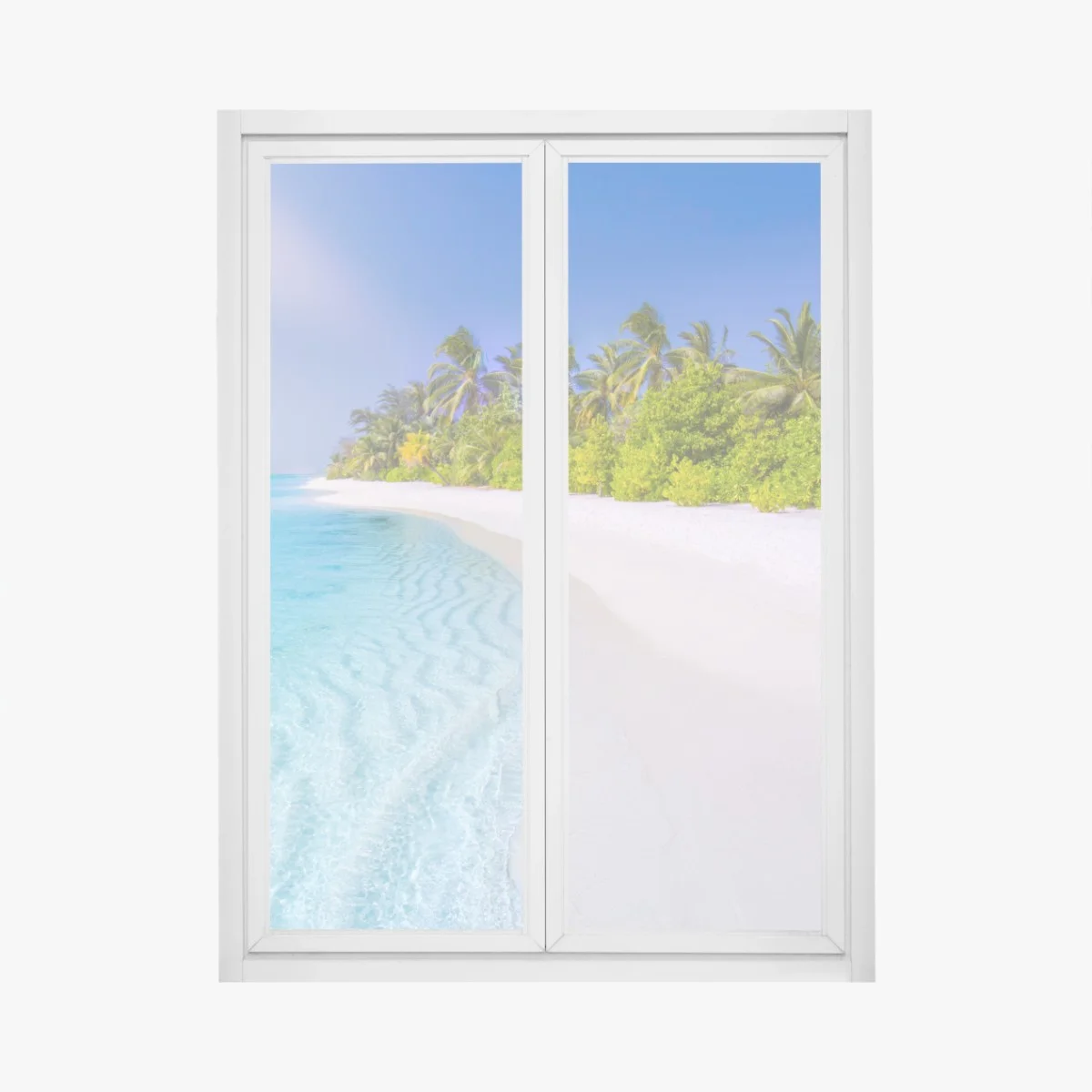 Fensteraufkleber tropischer türkisstrand – Wallnifity® Fensteraufkleber tropischer türkisstrand – Wallnifity®