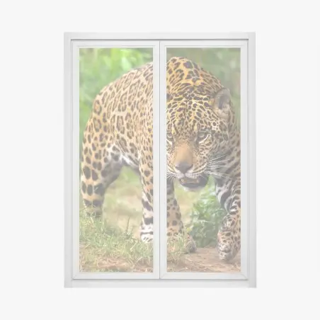 Fensteraufkleber majestätischer jaguar in freier wildbahn – Wallnifity®