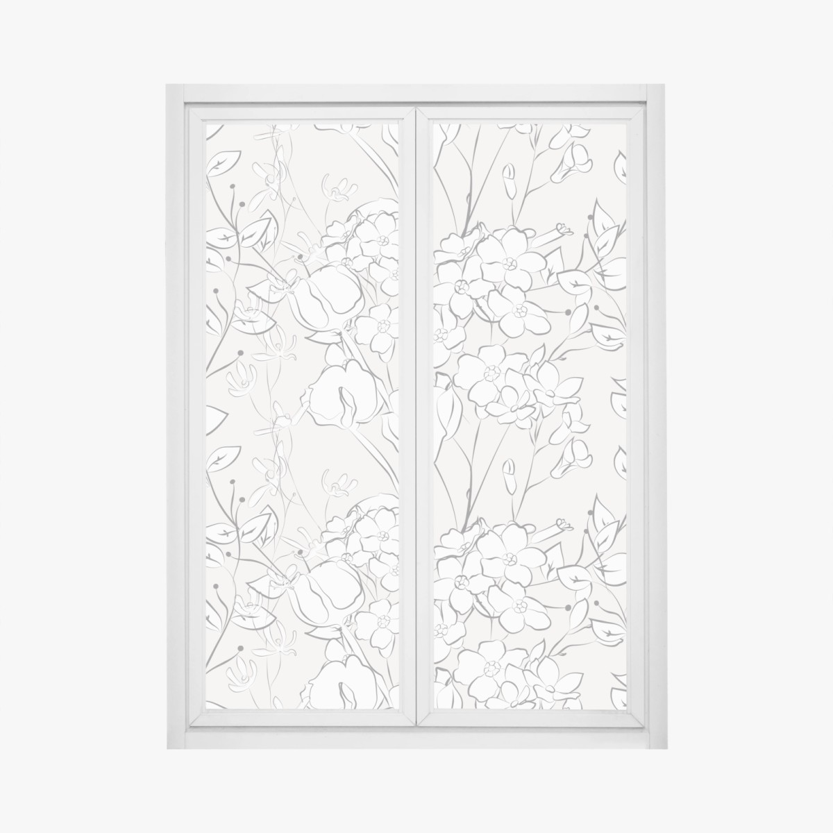 Fensteraufkleber zartes pastellblumenmuster – Wallnifity®