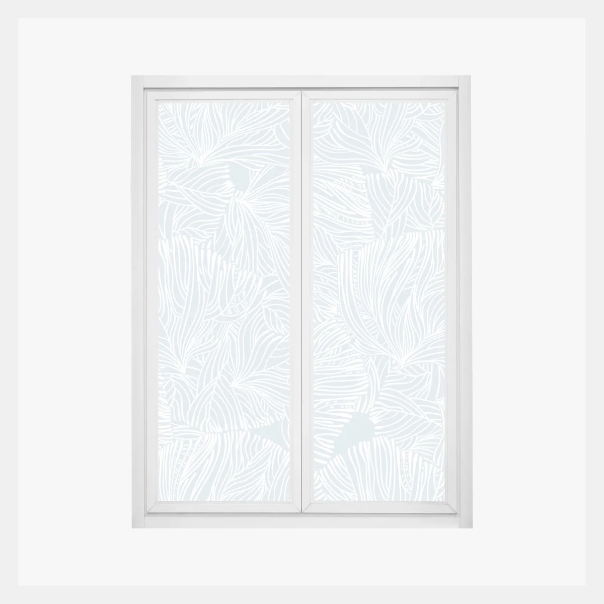 Fensteraufkleber sanftes blaues botanisches muster – Wallnifity® Fensteraufkleber sanftes blaues botanisches muster – Wallnifity®