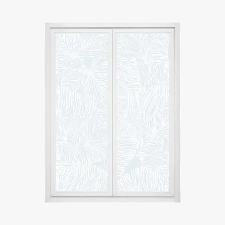 Fensteraufkleber sanftes blaues botanisches muster – Wallnifity®