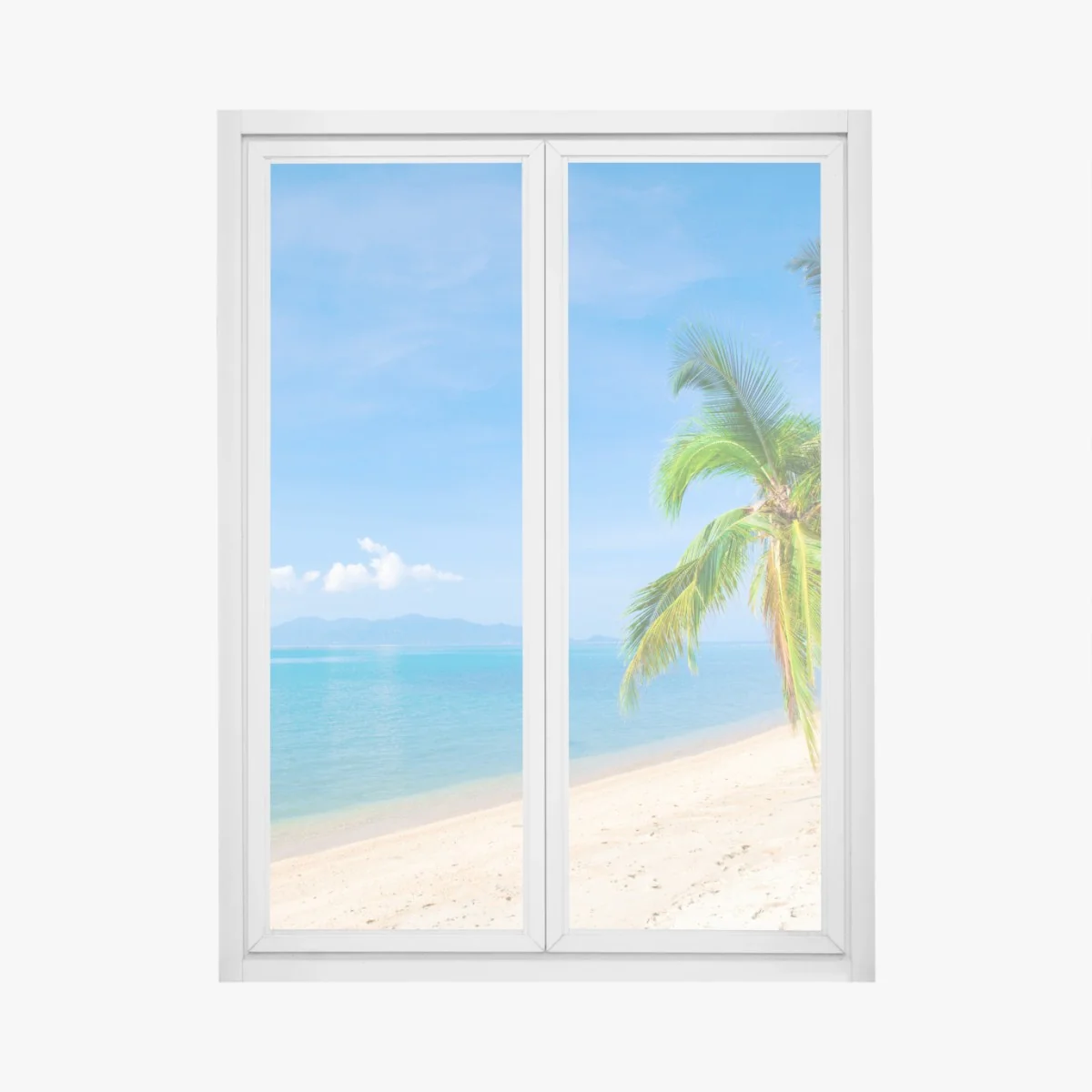 Fensteraufkleber tropischer palmenstrand – Wallnifity® Fensteraufkleber tropischer palmenstrand – Wallnifity®