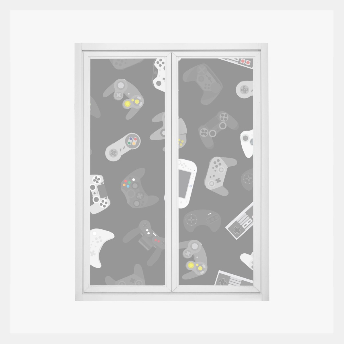 Fensteraufkleber retro controller muster – Wallnifity®