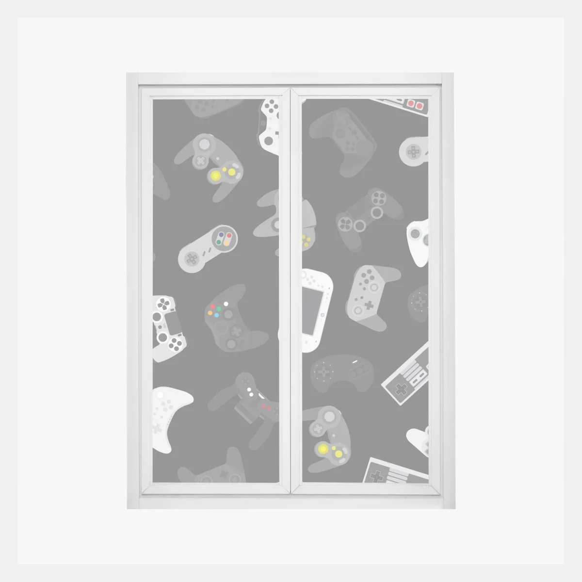 Fensteraufkleber retro controller muster – Wallnifity® Fensteraufkleber retro controller muster – Wallnifity®