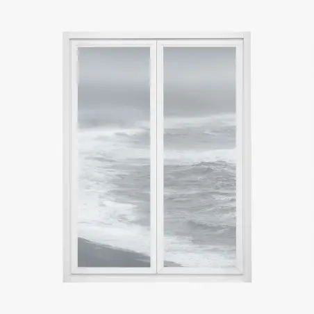 Fensteraufkleber stürmische küste von Island panorama – Wallnifity®