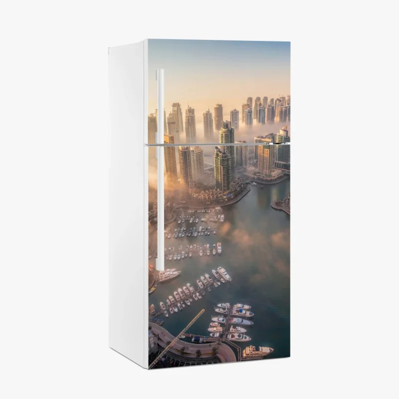 Kühlschrankaufkleber Dubai marina sonnenuntergang
