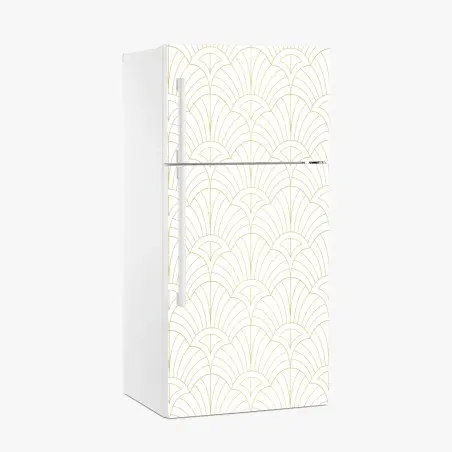 Kühlschrankaufkleber goldenes art deco muster – Wallnifity®