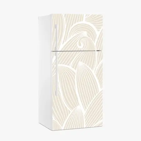 Kühlschrankaufkleber zartes beige botanisches muster – Wallnifity®