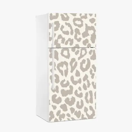 Kühlschrankaufkleber neutrales beiges leopardenmuster – Wallnifity®