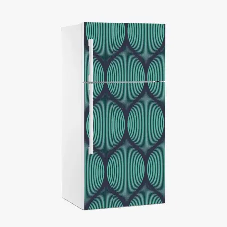 Kühlschrankaufkleber türkis geometrisches tropfenmuster – Wallnifity®
