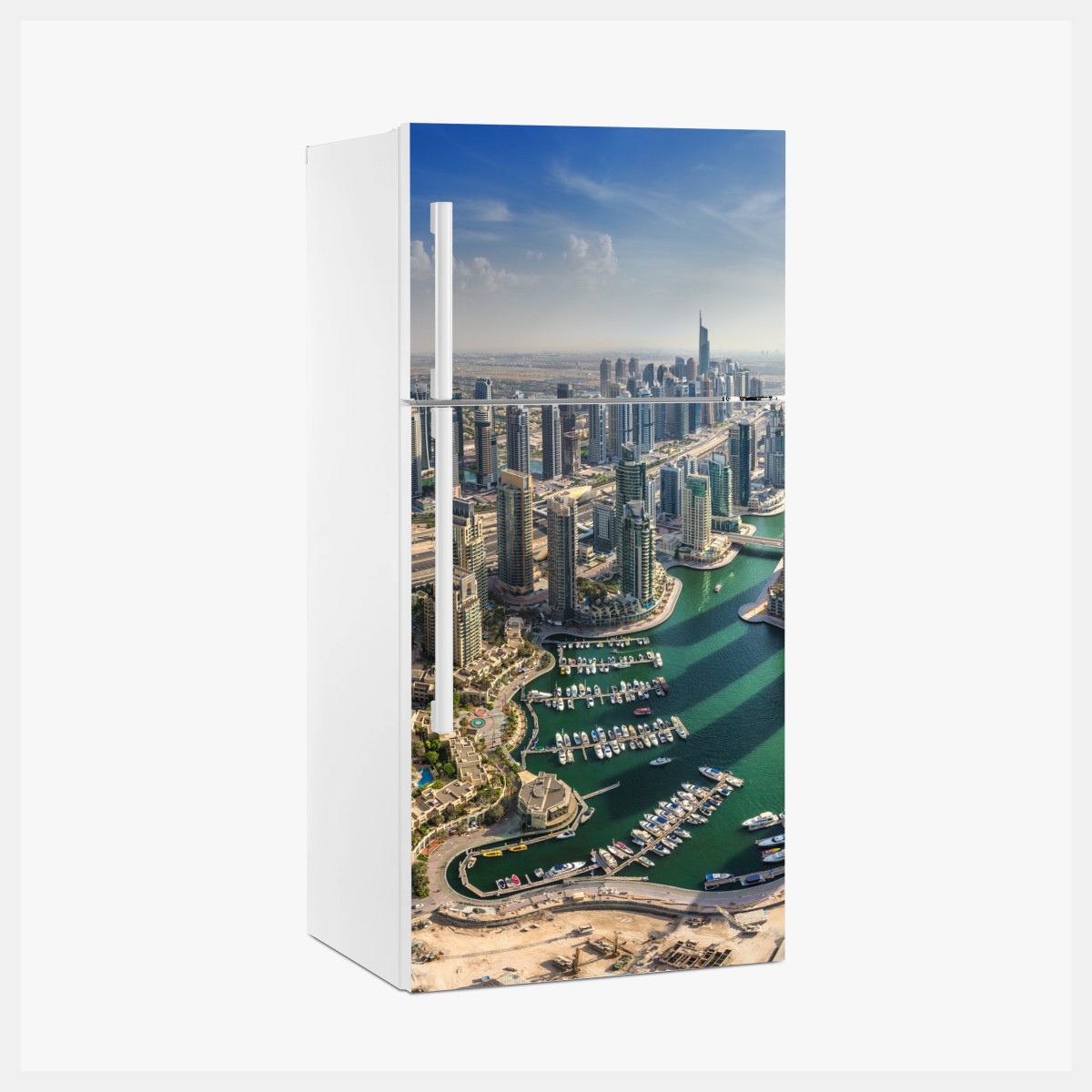 Kühlschrankaufkleber Dubai Marina panorama skyline – Wallnifity®