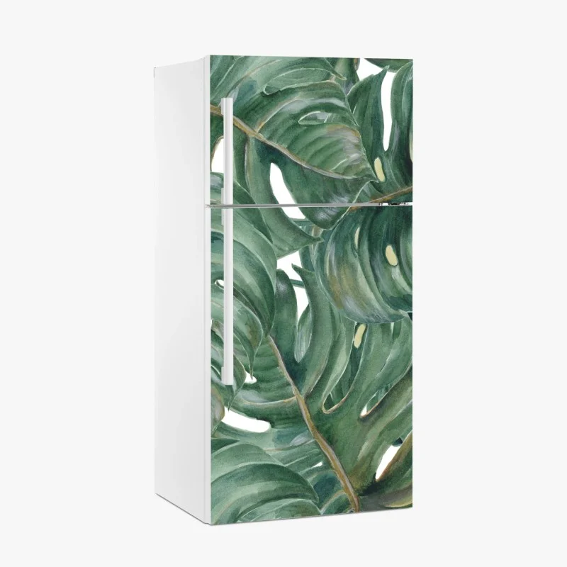 Kühlschrankaufkleber monstera blätter in aquarell – Wallnifity®