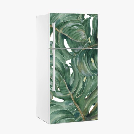 Kühlschrankaufkleber monstera blätter in aquarell – Wallnifity®