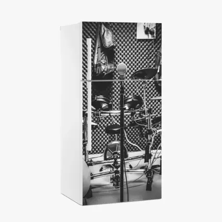 Kühlschrankaufkleber monochromes musikstudio – Wallnifity®