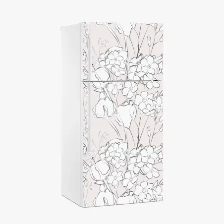 Kühlschrankaufkleber zartes pastellblumenmuster – Wallnifity®